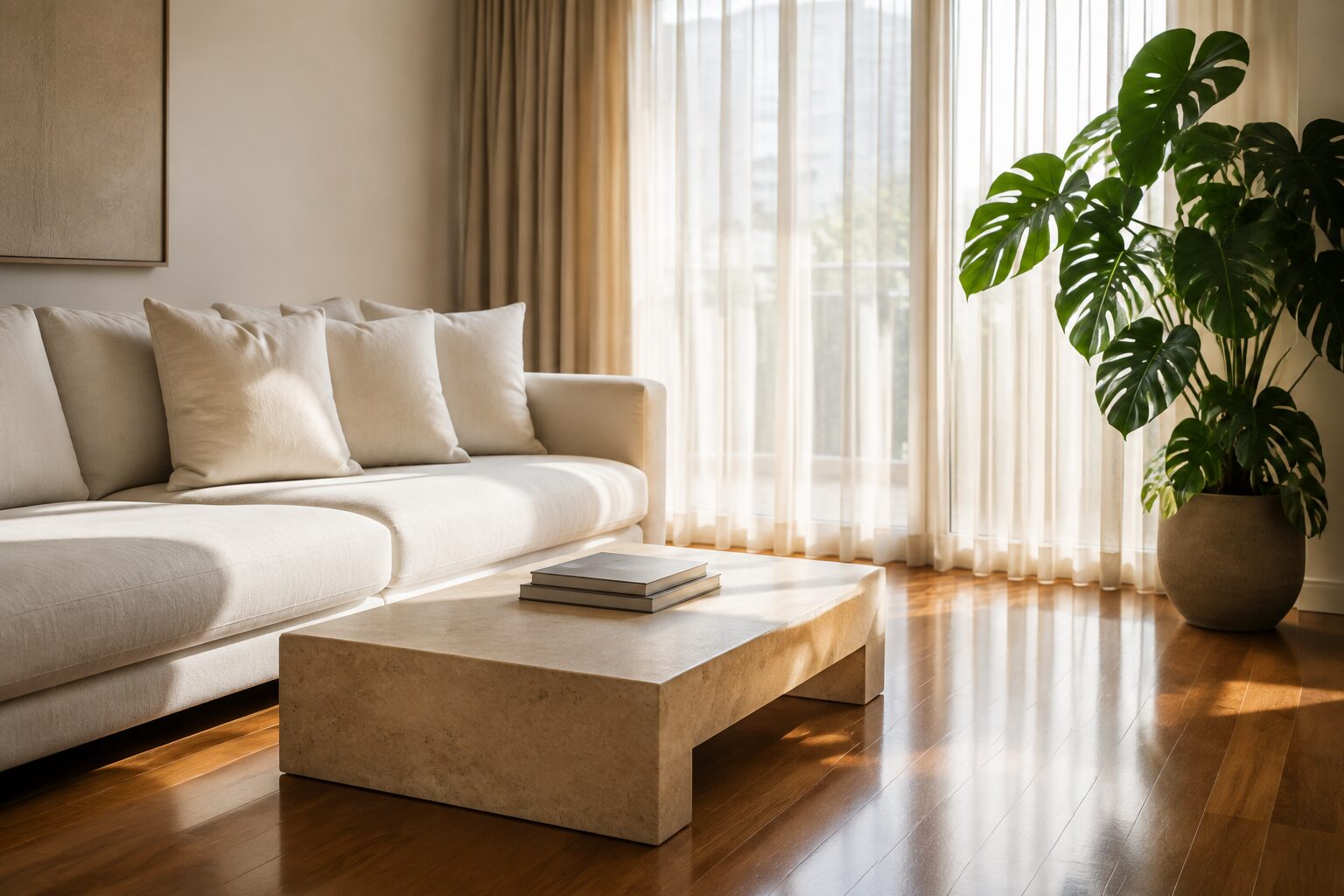 A pristine Singapore apartment living room